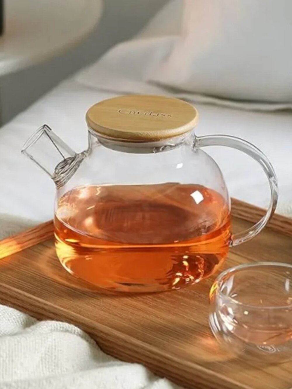 NWT Glass Teapot Stovetop Safe teapots with Removable Filter Spout